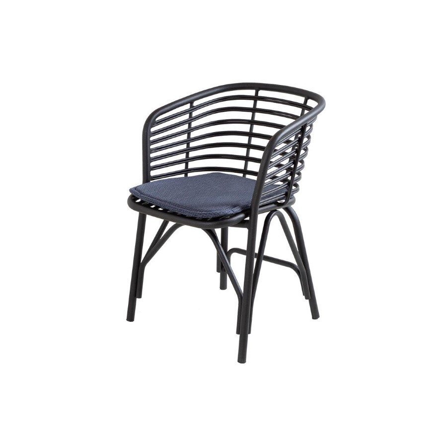 Cane-Line Blend Stuhl Outdoor 57430 - Lava Grey, Aluminium/Cane-line Link, Blue