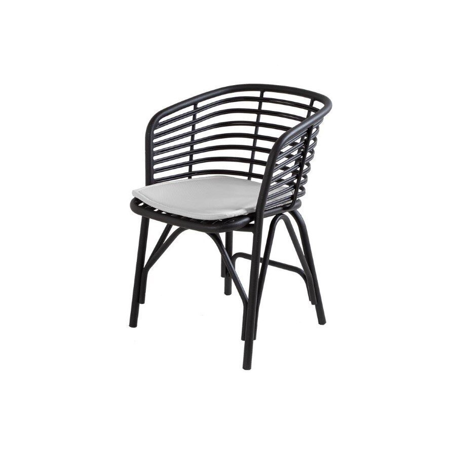 Cane-Line Blend Stuhl Outdoor 57430 - Lava Grey, Aluminium/Cane-line Natté, White