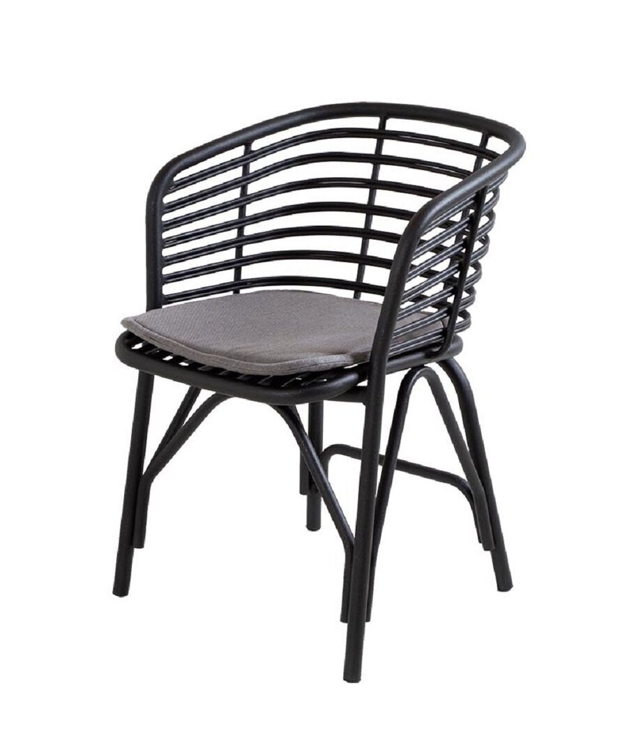 Cane-Line Blend Stuhl Outdoor 57430-Lava Grey, Aluminium-Cane-line Natté, Taupe