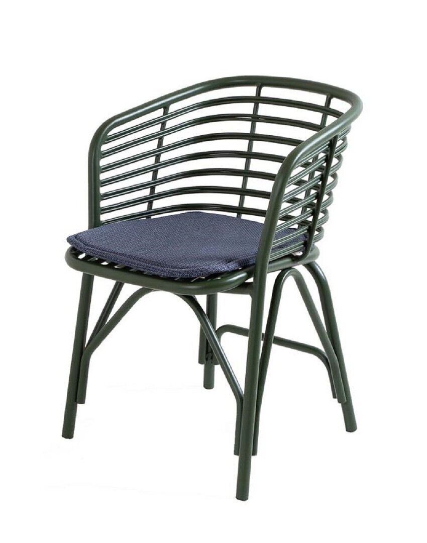 Cane-Line Blend Stuhl Outdoor 57430-Dark Green, Aluminium-Cane-line Link, Blue