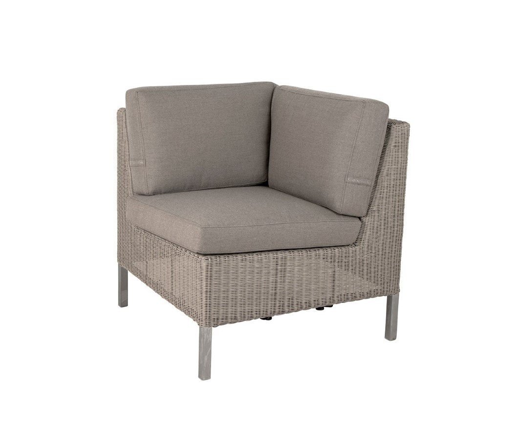 Cane-Line Connect Dining Lounge Sofa Eckmodul 55195 - Cane-line Natté, Taupe w/QuickDry and Airflow system