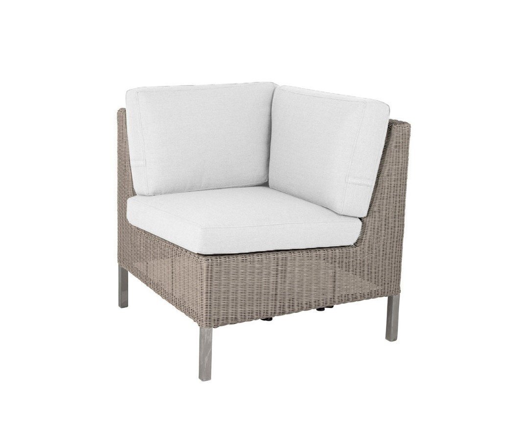 Cane-Line Connect Dining Lounge Sofa Eckmodul 55195 - Cane-line Natté, White w/QuickDry and Airflow system