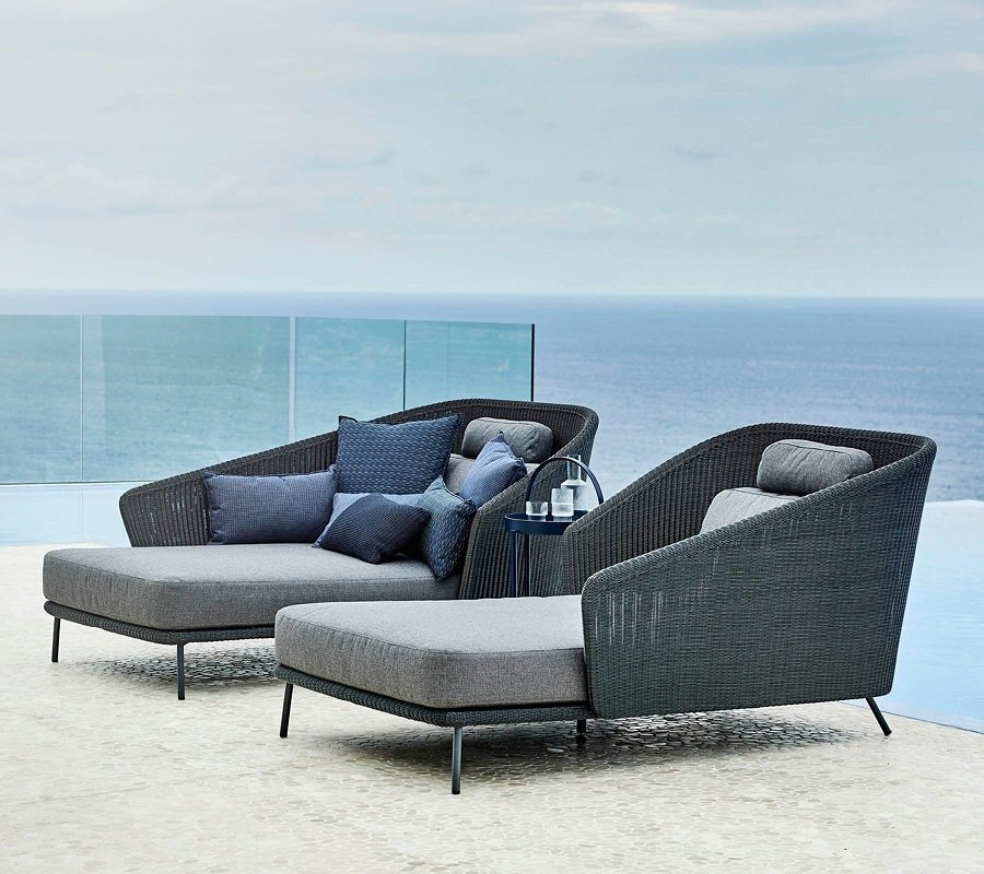 Cane-Line Mega Daybed Inkl. Grey Kissensatz 