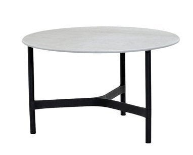 Cane-Line Twist Couchtisch, medium, Aluminium Rahmen (5011) - Lava grey, aluminium - Fossil grey, ceramic