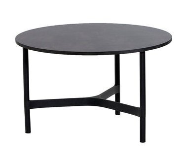 Cane-Line Twist Couchtisch, medium, Aluminium Rahmen (5011) - Lava grey, aluminium - HPL, Dark grey structure
