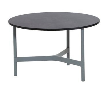 Cane-Line Twist Couchtisch, medium, Aluminium Rahmen (5011) - Light grey, aluminium - HPL, Dark grey structure
