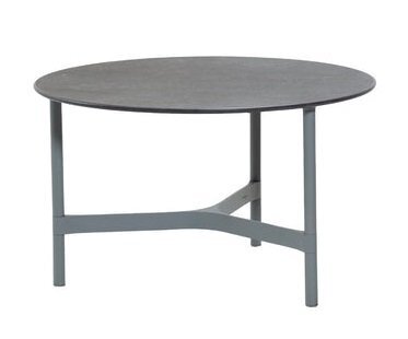 Cane-Line Twist Couchtisch, medium, Aluminium Rahmen (5011) - Light grey, aluminium - Fossil grey, ceramic