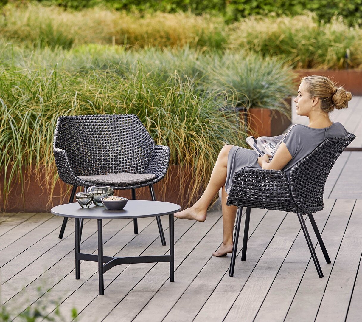 Cane-Line Twist Couchtisch, medium, Aluminium Rahmen (5011)
