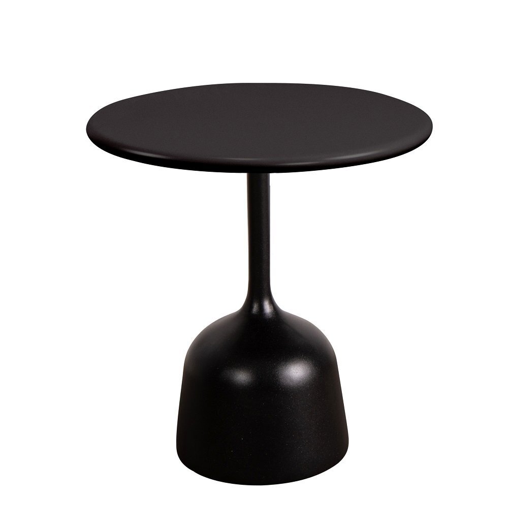 Cane-Line Glaze Couchtisch klein - Gestell mit Tischplatte ø45-Lava Grey-Lava grey, Aluminium
