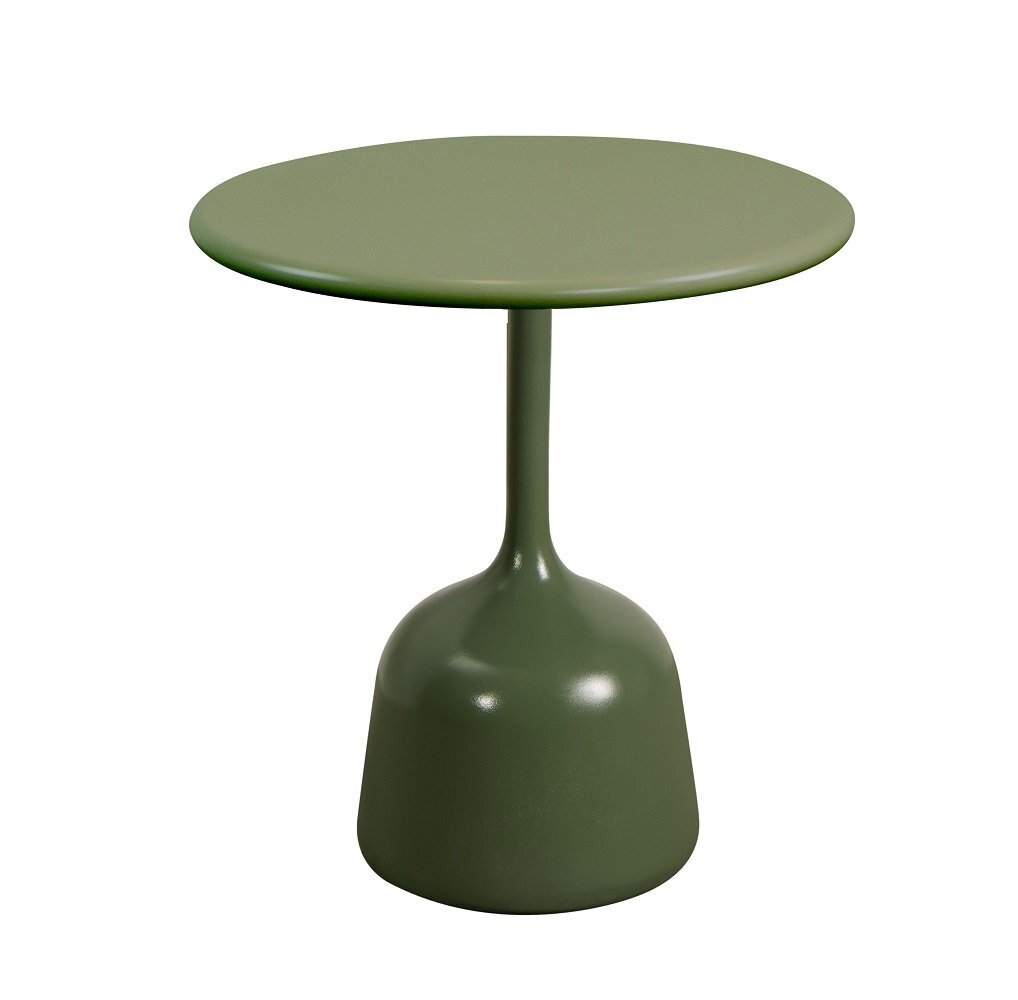 Cane-Line Glaze Couchtisch klein - Gestell mit Tischplatte ø45-Olive Green-Olive green, Aluminium