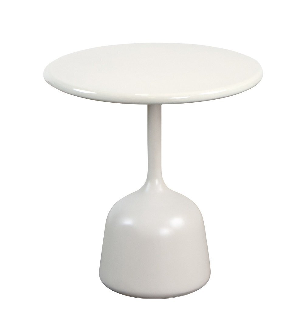 Cane-Line Glaze Couchtisch klein - Gestell mit Tischplatte ø45-Sand-Sand Glazed Lava Stone