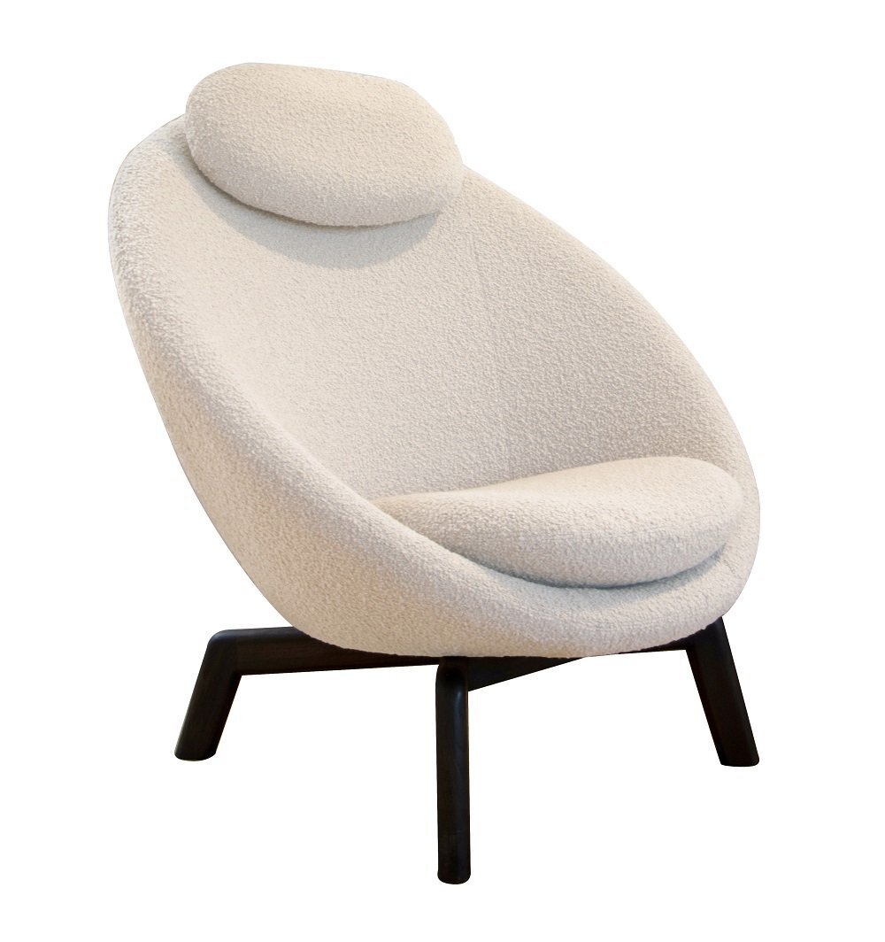 Cane-Line Pace - Indoor Loungesessel-Dunkelbraun-Mahagoni-Cane-Line-Scent-Weiß