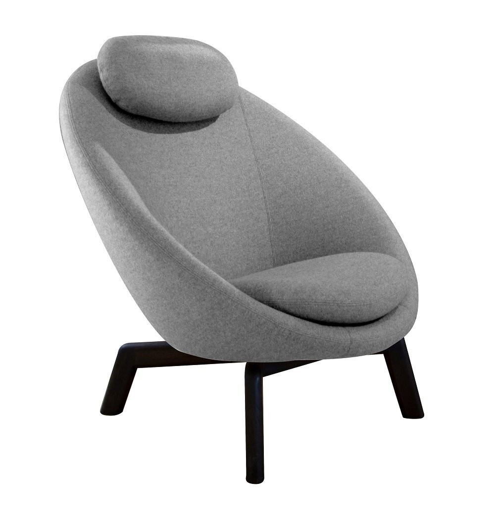 Cane-Line Pace - Indoor Loungesessel-Dunkelbraun-Mahagoni-Cane-Line-Zen-Hell-Grau