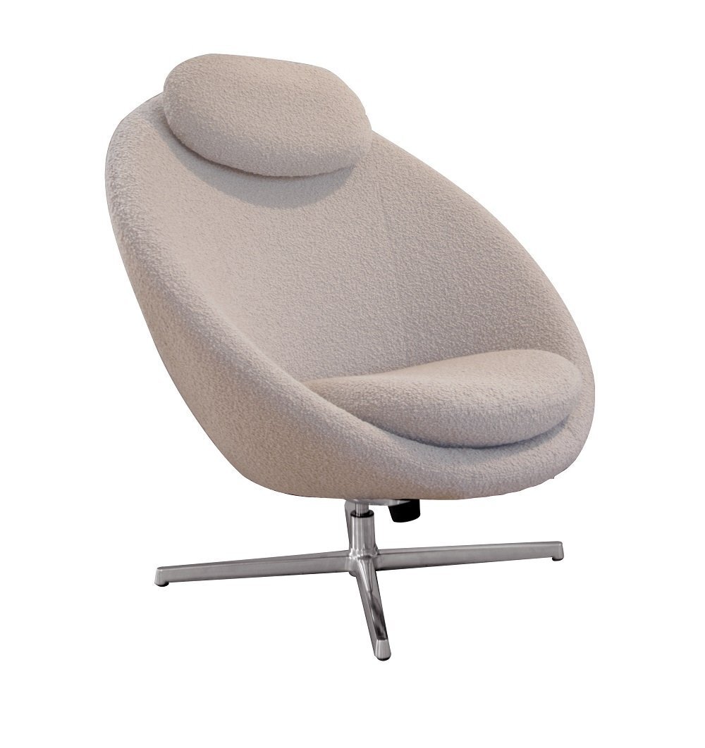 Cane-Line Pace - Indoor Loungesessel-Poliertes-Aluminium-Cane-Line-Scent-Hellbraun