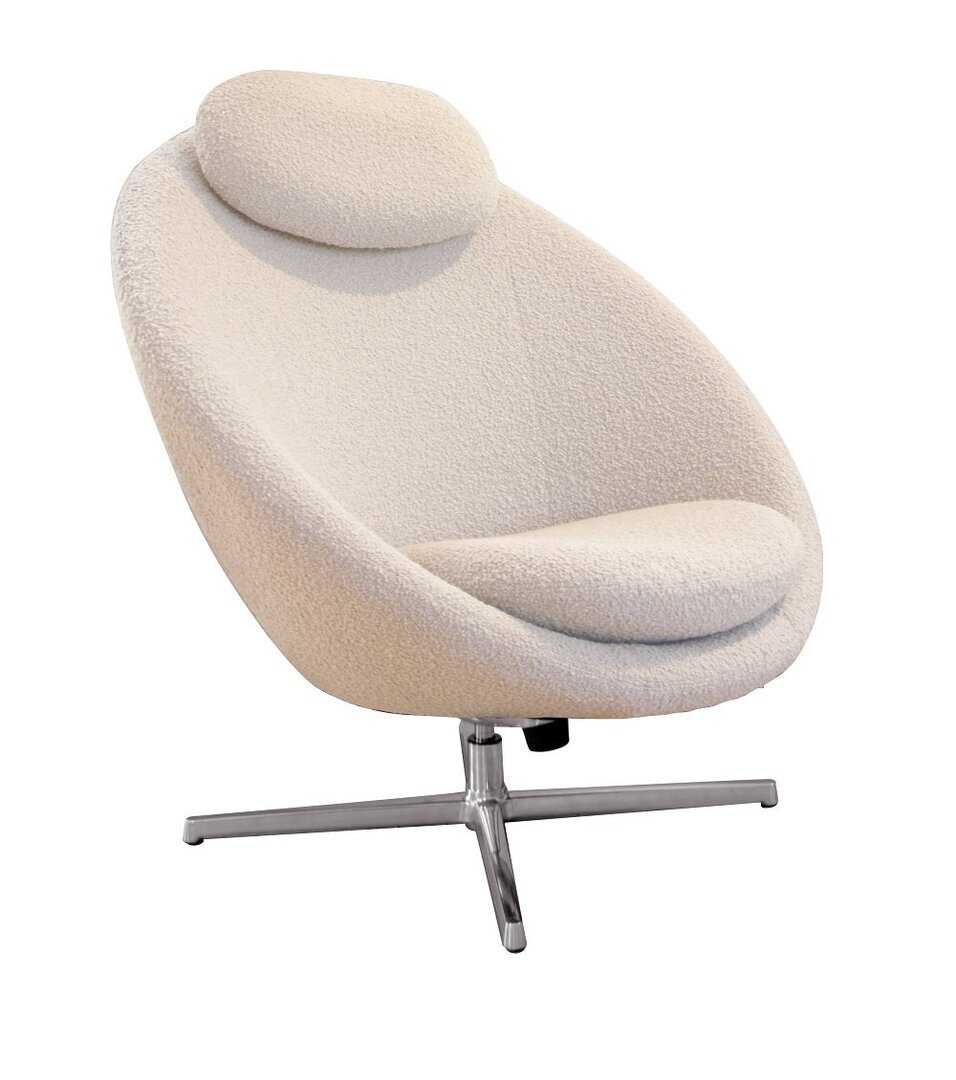 Cane-Line Pace - Indoor Loungesessel-Poliertes-Aluminium-Cane-Line-Scent-Weiß