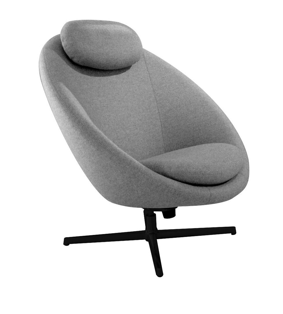 Cane-Line Pace - Indoor Loungesessel-Schwarz-Aluminium-Cane-Line-Zen-Hell-Grau