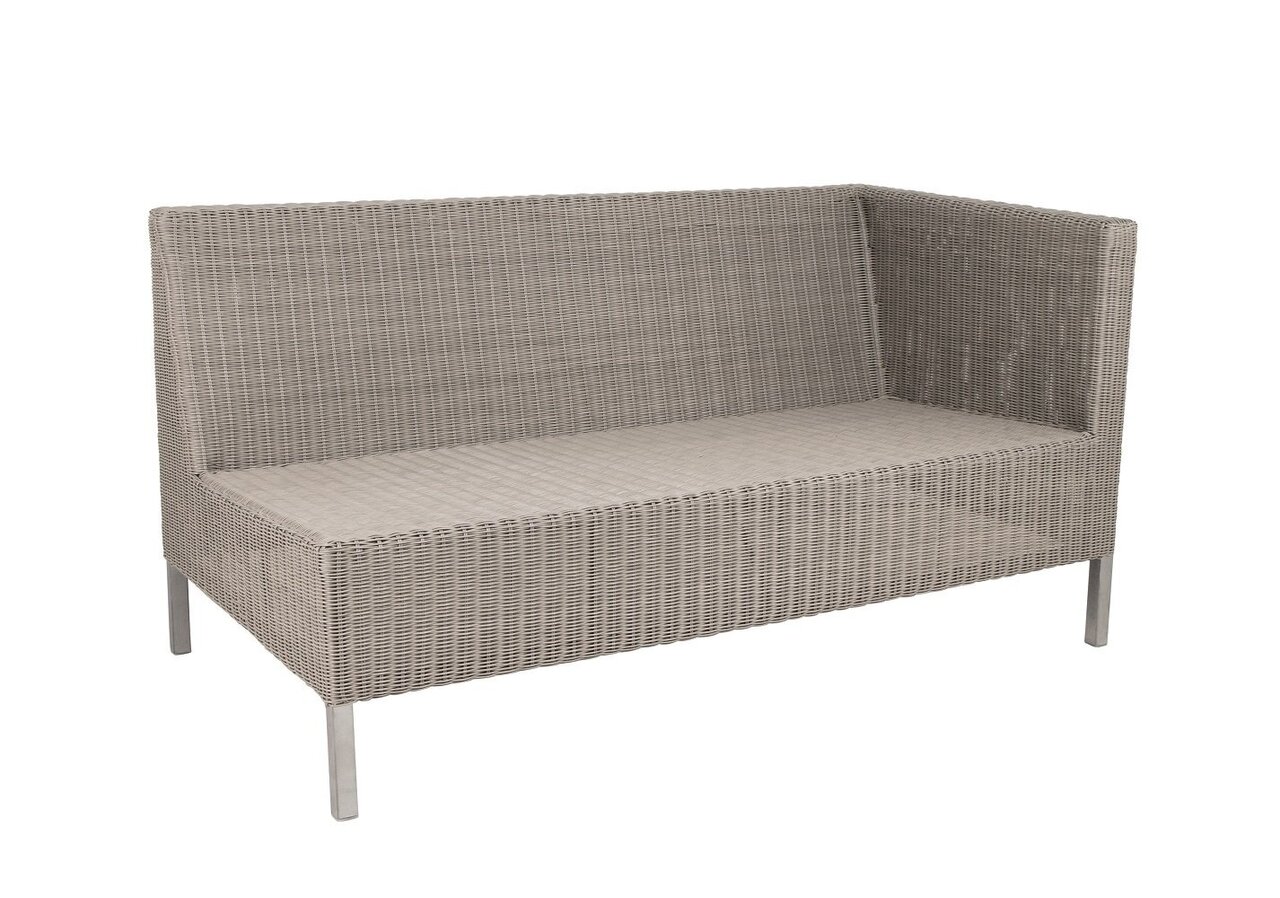 Cane-Line Connect Dining Lounge 2-Seater Sofa (55193)-Cane-line Weave, Taupe-Ohne-Links