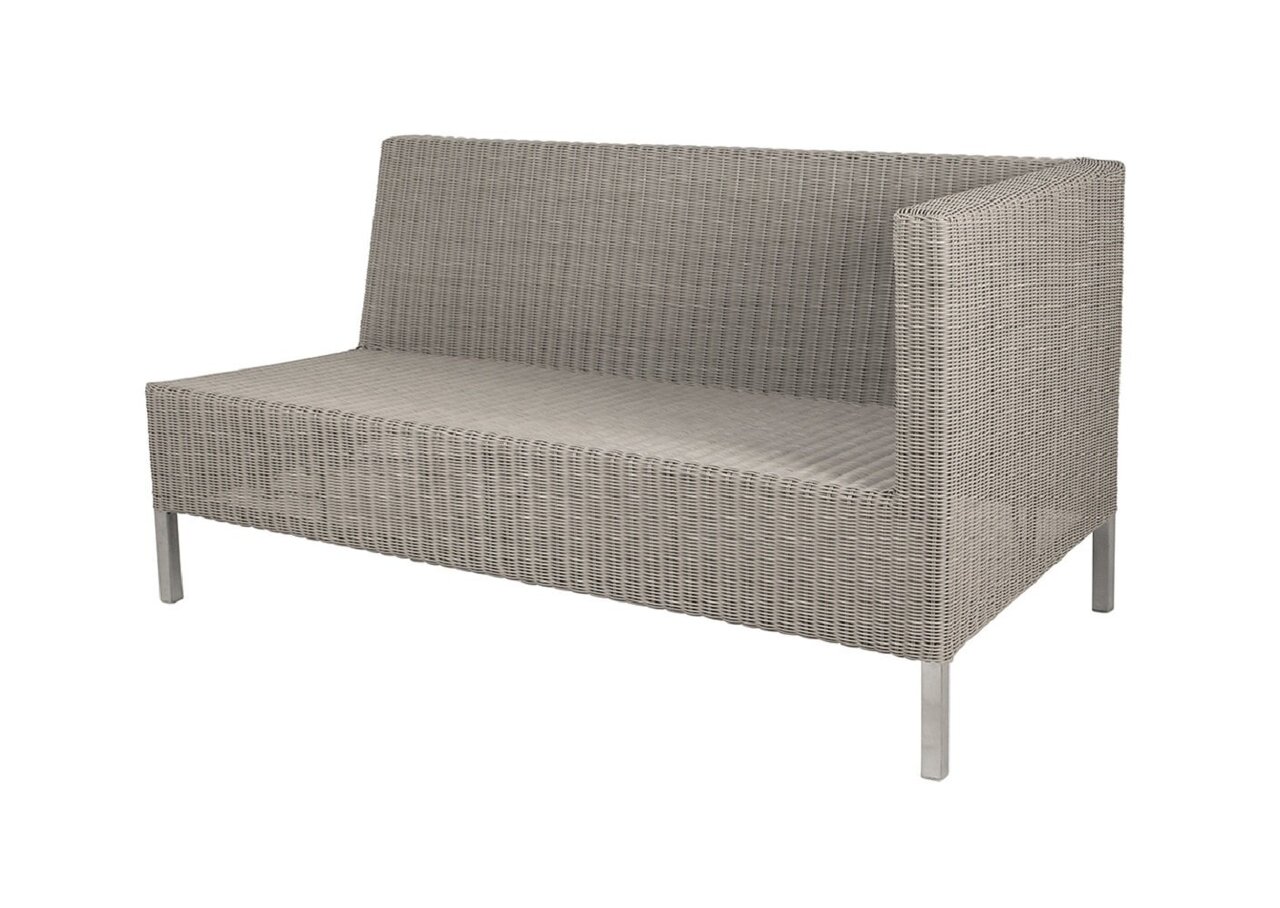 Cane-Line Connect Dining Lounge 2-Seater Sofa (55193)-Cane-line Weave, Taupe-Ohne-Links