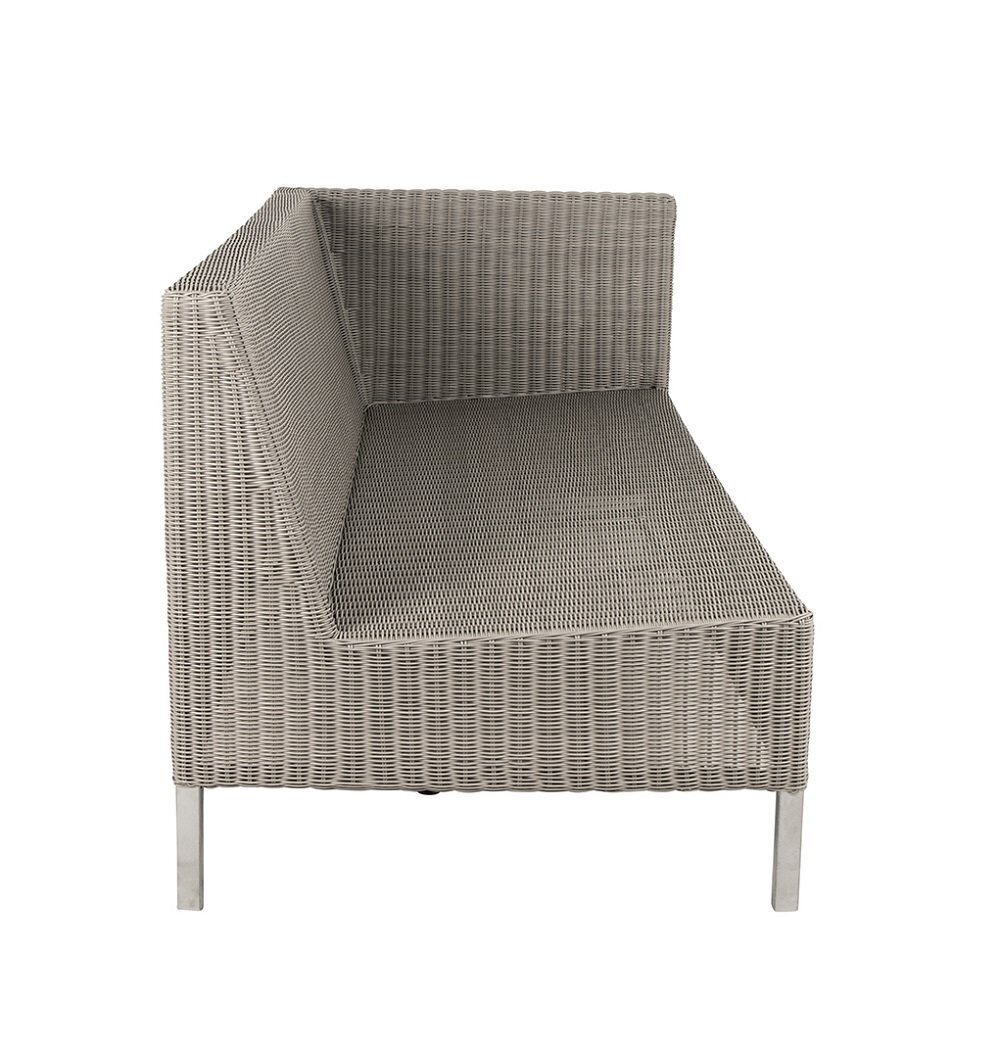 Cane-Line Connect Dining Lounge 2-Seater Sofa (55193)-Cane-line Weave, Taupe-Ohne-Links