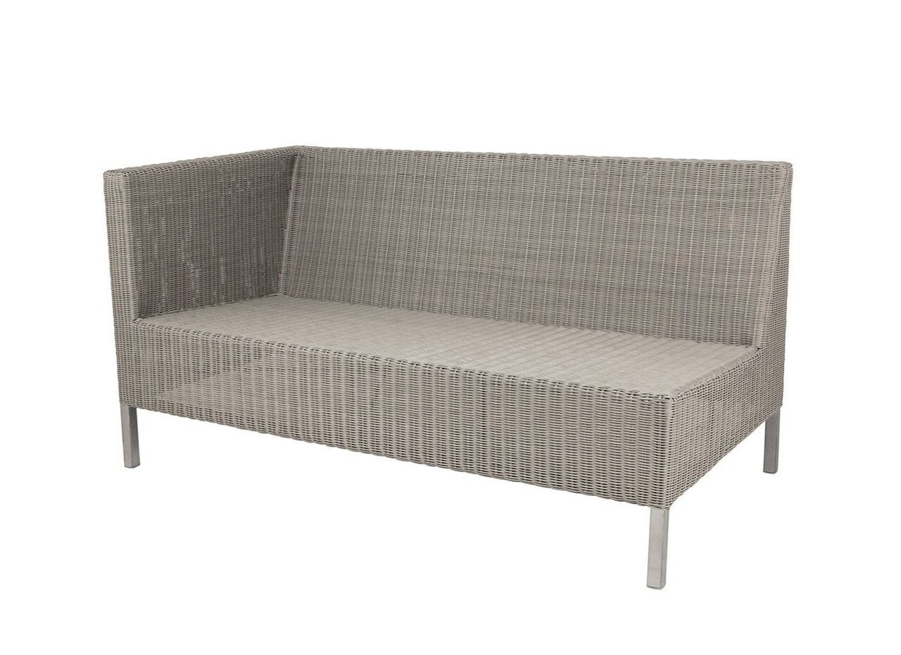 Cane-Line Connect Dining Lounge 2-Seater Sofa (55193)-Cane-line Weave, Taupe-Ohne-Rechts