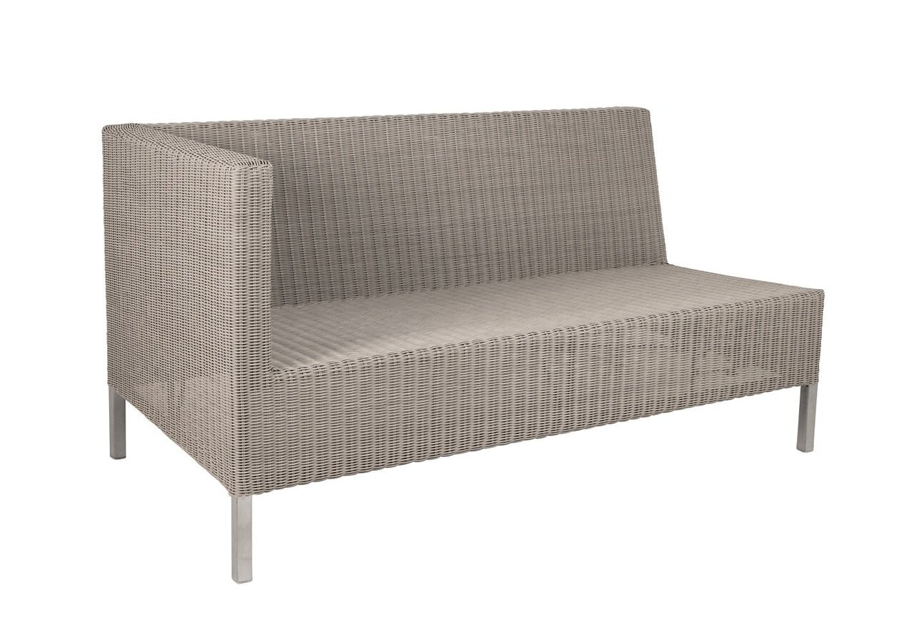 Cane-Line Connect Dining Lounge 2-Seater Sofa (55193)-Cane-line Weave, Taupe-Ohne-Rechts