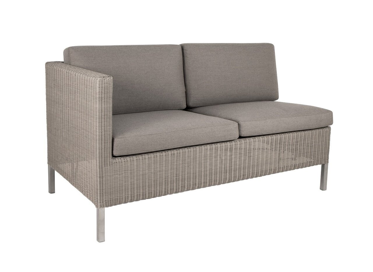 Cane-Line Connect Dining Lounge 2-Seater Sofa (55193)-Cane-line Weave, Taupe-Cane-line Natté m/QuickDry & Airflow System, Taupe-Rechts