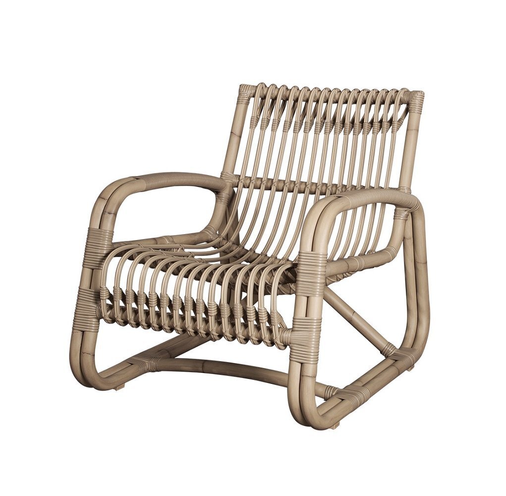 Cane-line Curve Loungesessel OUTDOOR (57402)-Aluminium w/Cane-line Weave, Natural