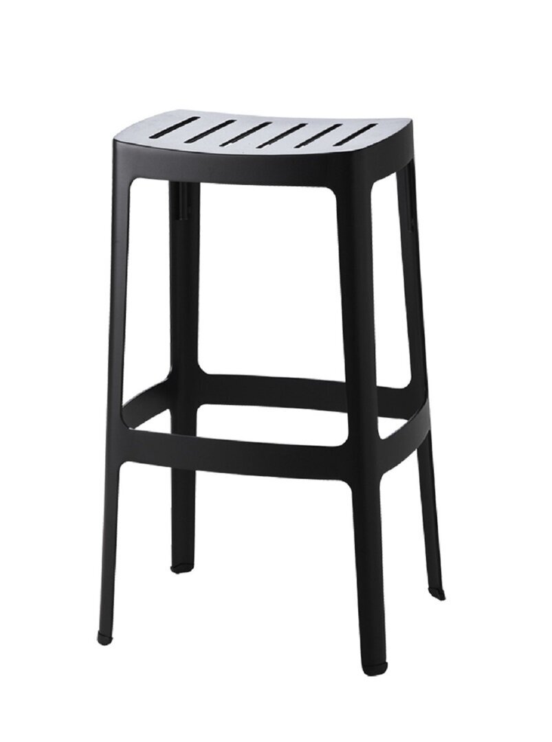 Cane-Line Cut Barhocker, hoch-Black, Aluminium-Ohne
