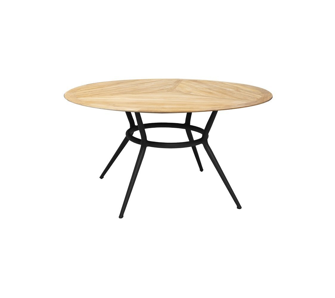 Cane-line Joy Tisch Dia. 144 cm (50202)-Lava grey, aluminium-Teak