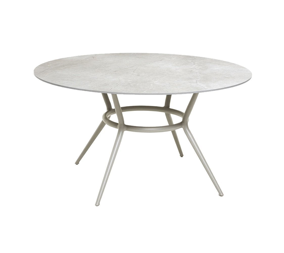 Cane-line Joy Tisch Dia. 144 cm (50202)-Taupe, aluminium-Fossil grey, ceramic