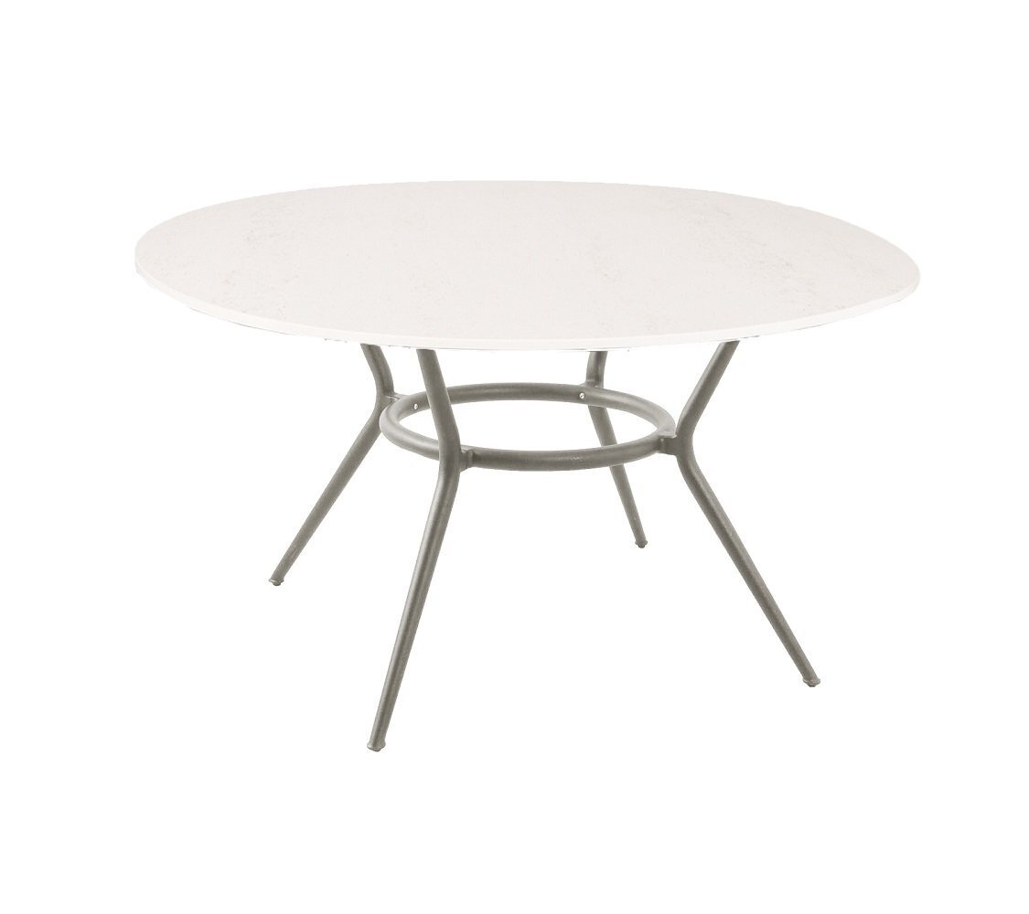 Cane-line Joy Tisch Dia. 144 cm (50202)-Taupe, aluminium-Travertine look, ceramic