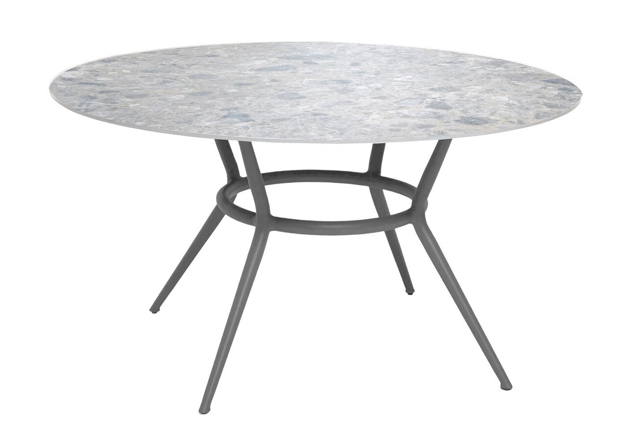 Cane-line Joy Tisch Dia. 144 cm (50202)-Light grey, aluminium-Fossil black, Multi Color