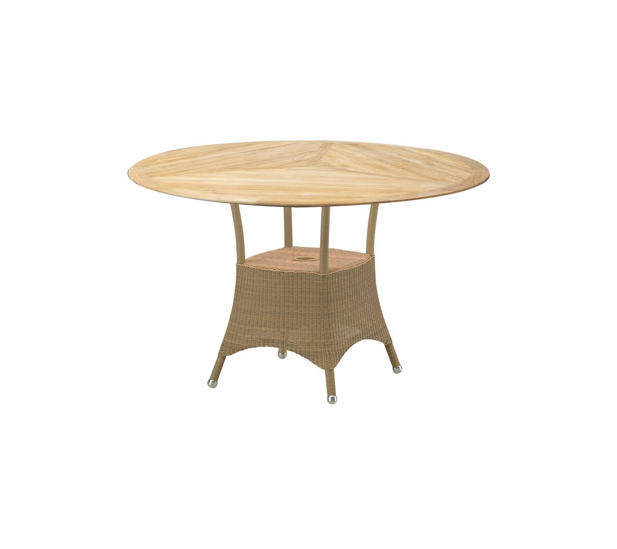 Cane-Line Lansing Esstischgestell Klein 5098-Natural, Cane-line Weave-Teak, Geometrisch