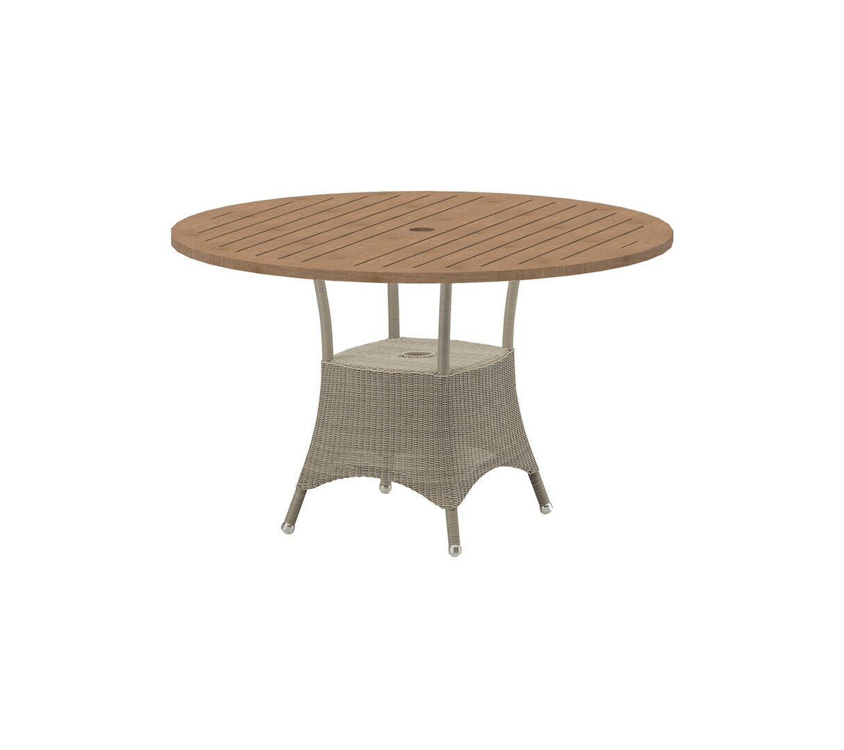 Cane-Line Lansing Esstischgestell Klein 5098-Taupe, Cane-line Weave-Teak