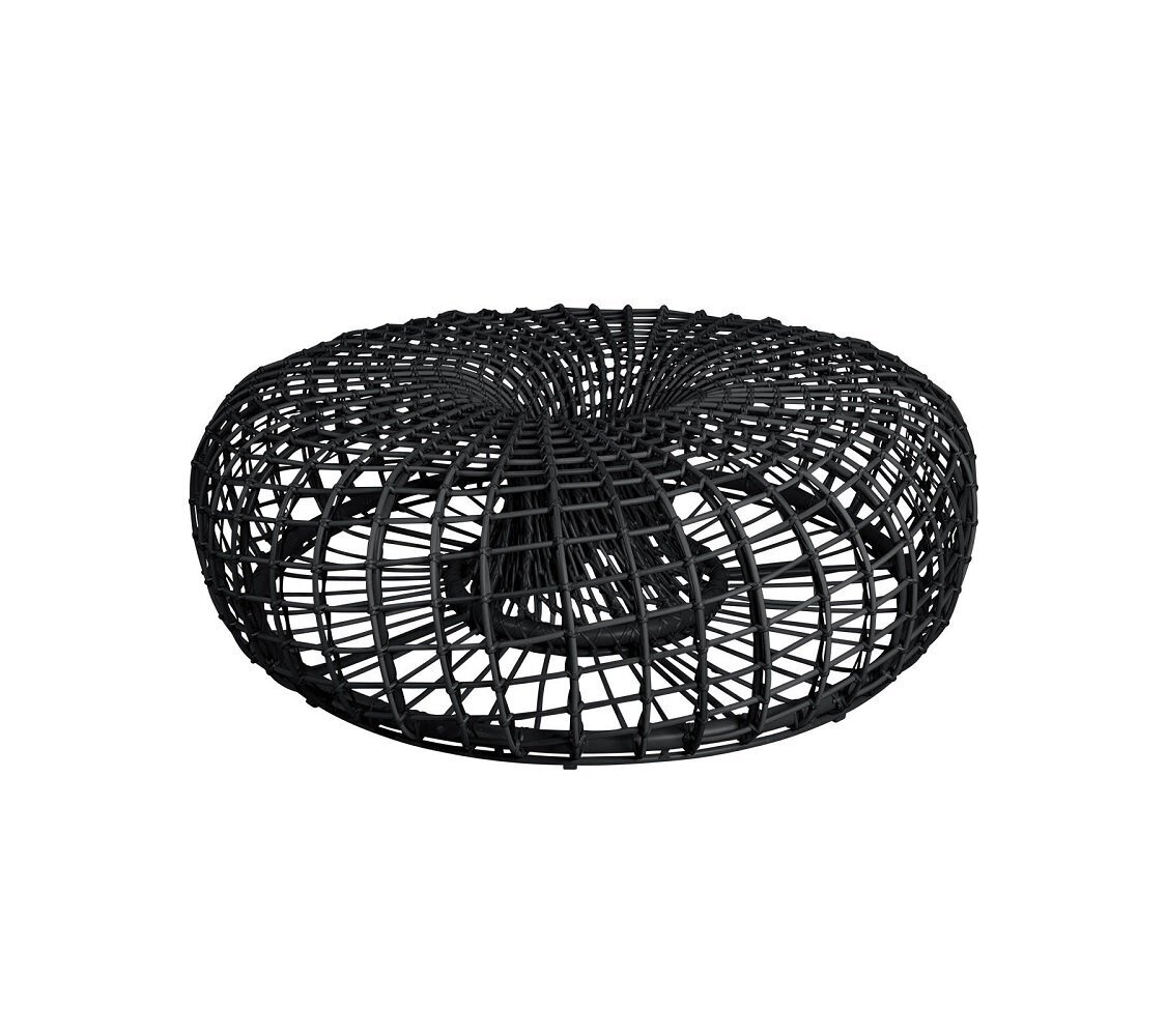 Cane-Line Nest Hocker Gross-Aluminium w/Cane-line Weave - Lava grey-Ohne