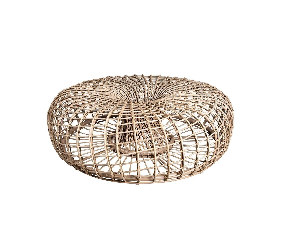 Cane-Line Nest Hocker Gross-Aluminium w/Cane-line Weave, Natural-Ohne