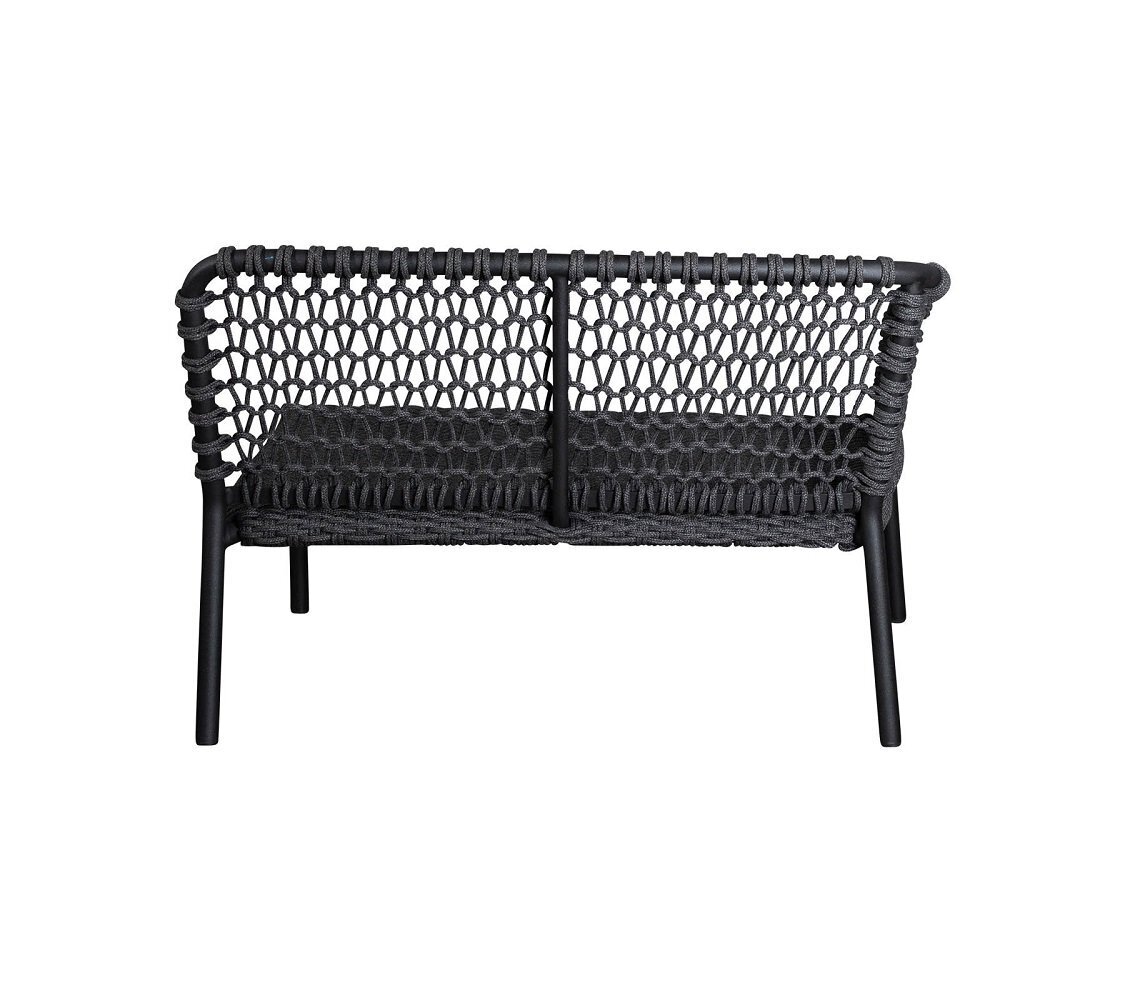 Cane-Line Ocean 2-Sitzer Sofa-Modul rechts Soft Rope (5527)-Cane-line Soft Rope, Dark Grey-None