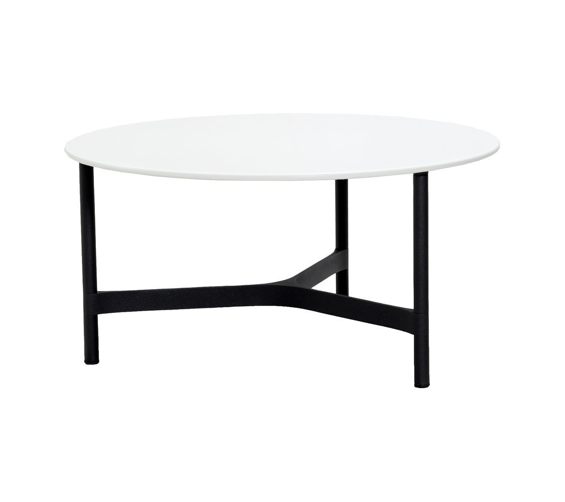 Cane-Line Twist Couchtisch, large (5012)-Lava grey, aluminium-White, Cane-line HI-Core