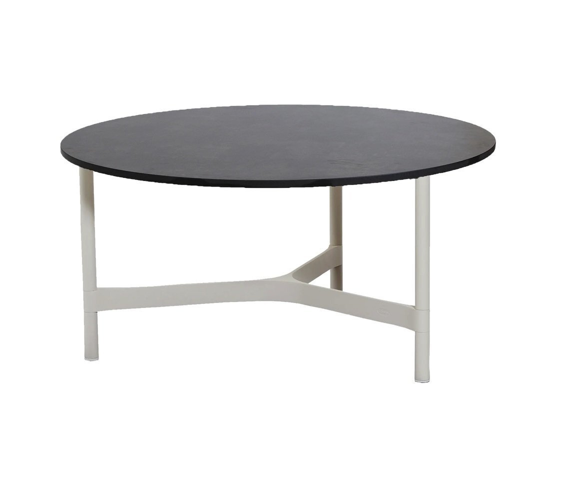 Cane-Line Twist Couchtisch, large (5012)-Sand, Aluminium-HPL, Dark grey structure