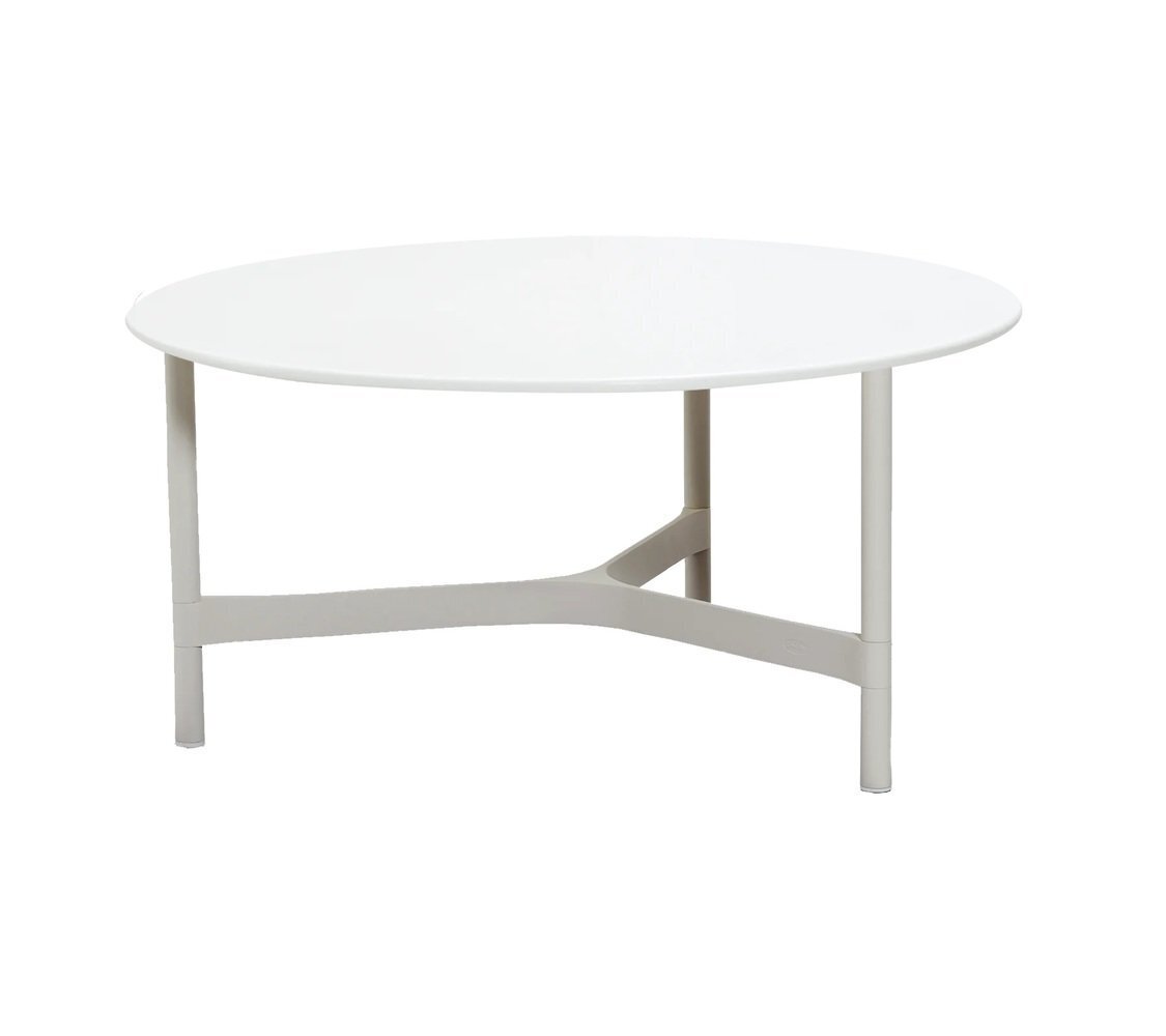 Cane-Line Twist Couchtisch, large (5012)-Sand, Aluminium-White, Cane-line HI-Core