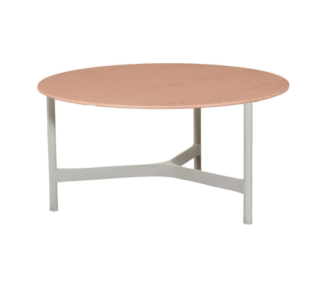 Cane-Line Twist Couchtisch, large (5012)-Sand, Aluminium-Terracotta, ceramic