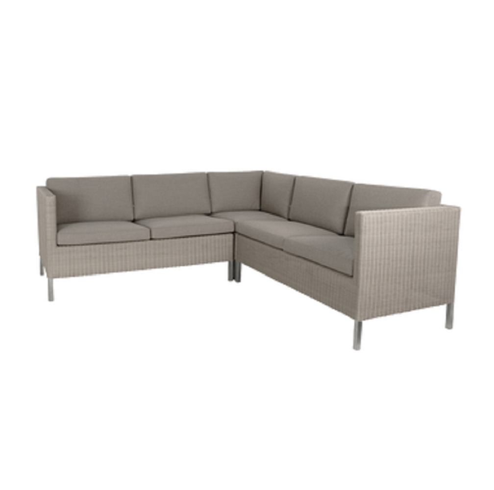 Cane-Line Connect dining lounge 20 - Lounge Ecksofa - Taupe, Cane-line Weave	 - Taupe