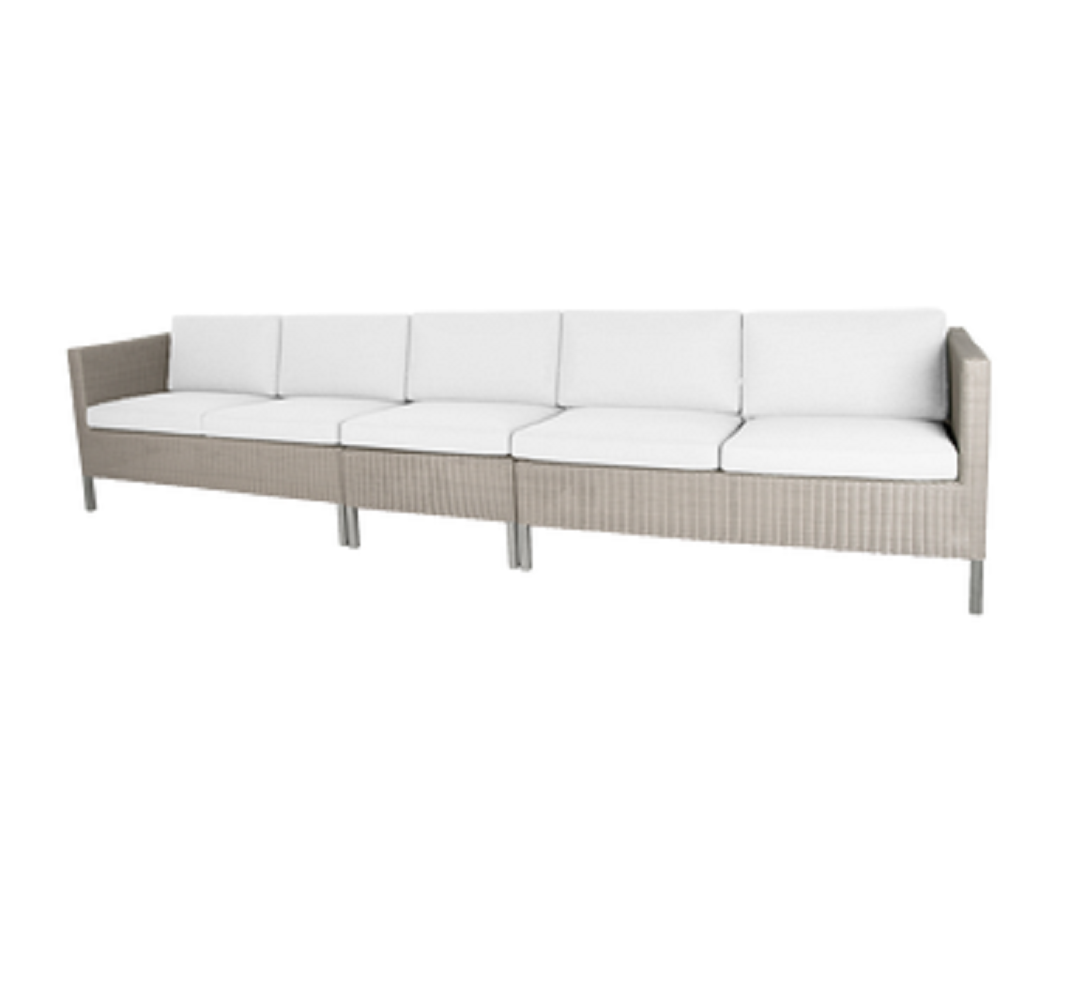 Cane-Line Connect Dining 40 - Lounge Sofa - Taupe, Cane-line Weave - White