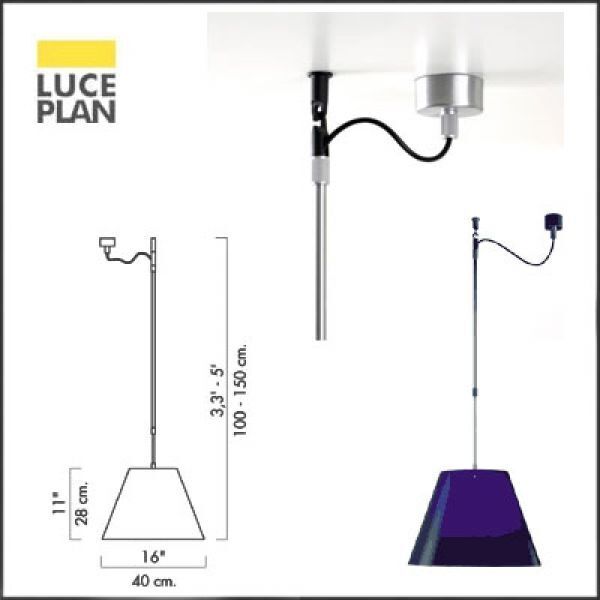 Luceplan Costanza Pendelleuchte m. Teleskopstange