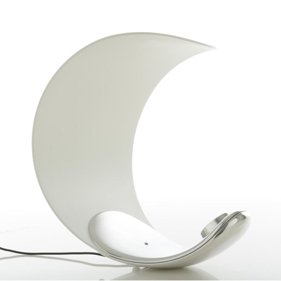 Luceplan Curl LED-Tischleuchte - weiss/mirror