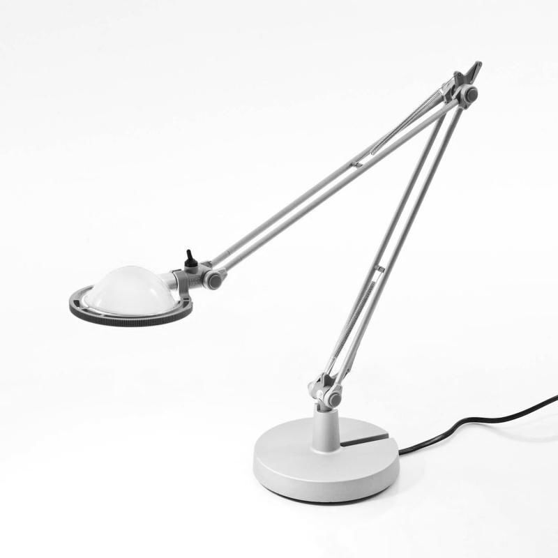 Luceplan Berenice Tavolo Piccolo Schreibtischleuchte - aluminium/Aluminium/Glas/Diffusor weiß