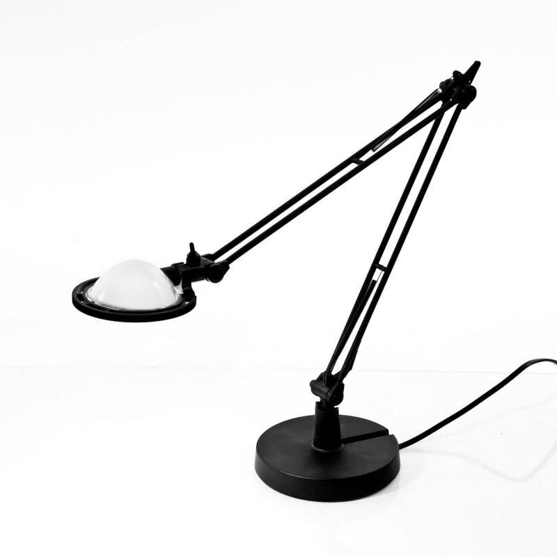Luceplan Berenice Tavolo Piccolo Schreibtischleuchte - schwarz/Aluminium/Glas/Diffusor weiß