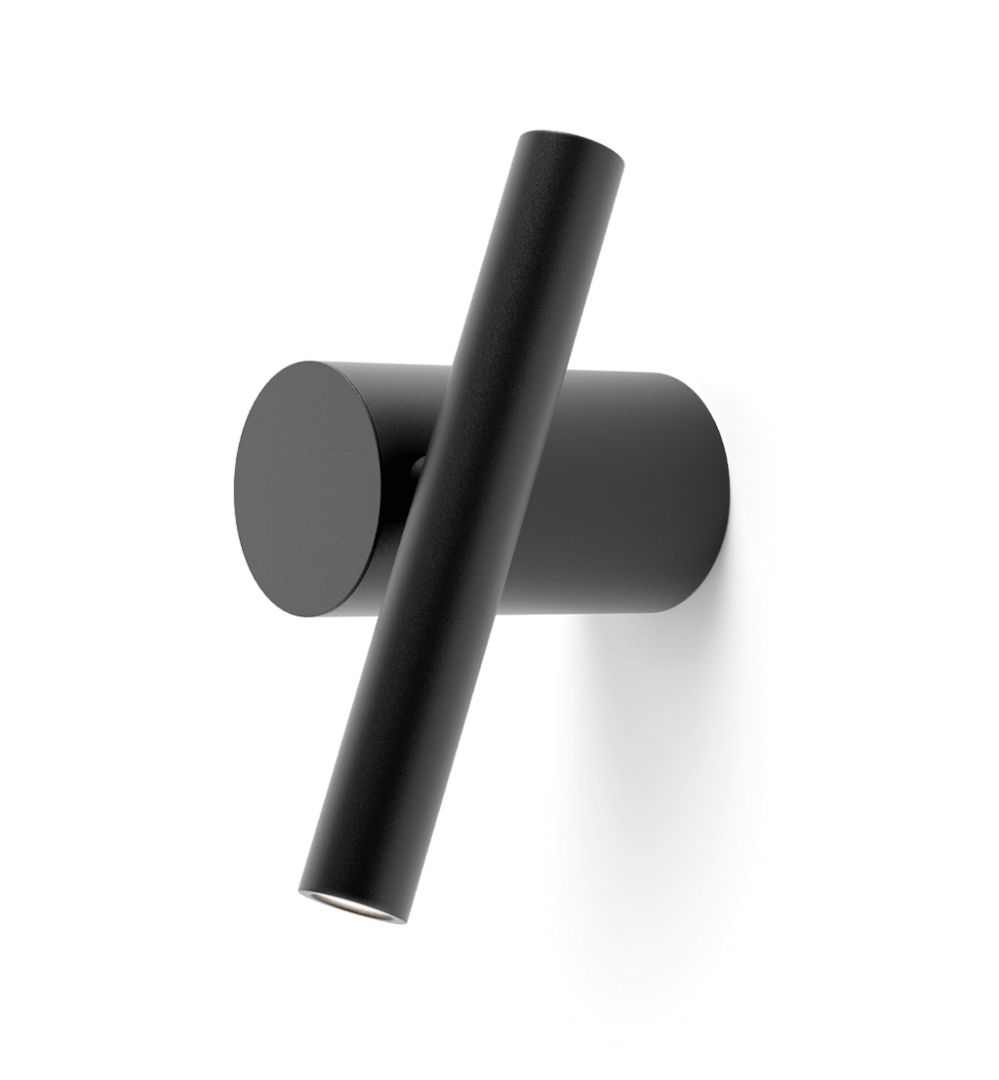 Luceplan Doi - Wand- und Deckenleuchte: Schwarz/Schwarz (Matt)