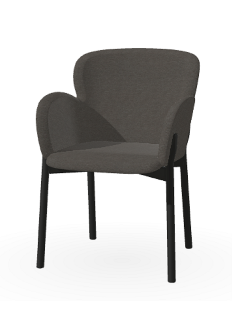 Ton Sessel Ginger 37-B123 black grain-Lerma 882