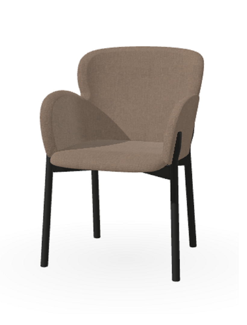 Ton Sessel Ginger 37-B123 black grain-Luciana 750
